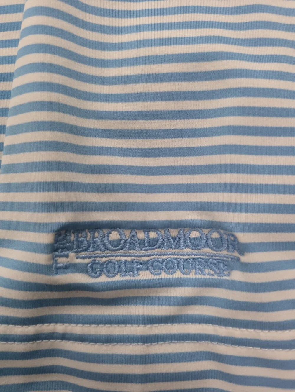FootJoy Light Blue and White Striped Performance Polo - Mens Large - Picture 4 of 4
